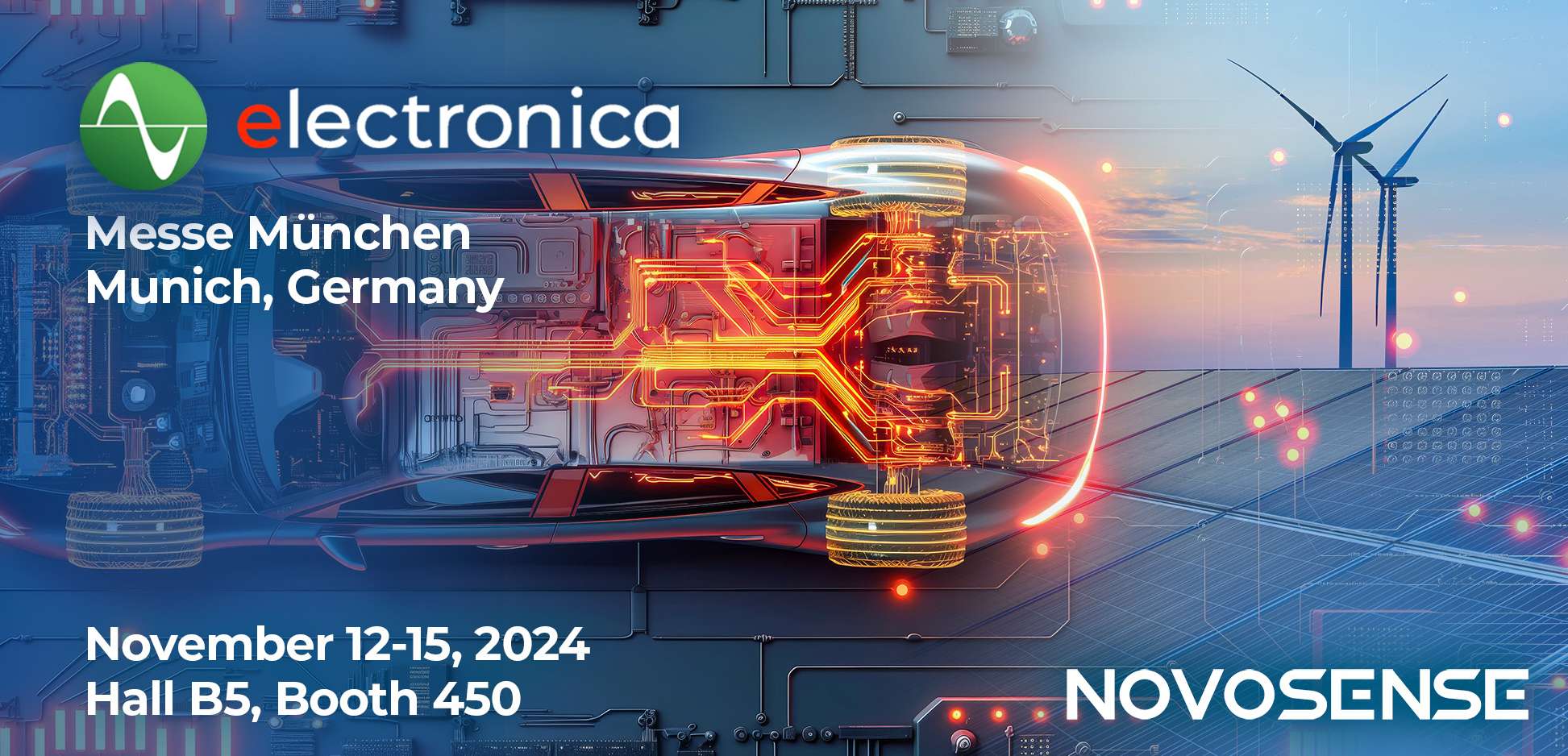 NOVOSENSEは、インテリジェントカー、電動化、産業制御に関する最新の研究開発成果をelectronica 2024に発表